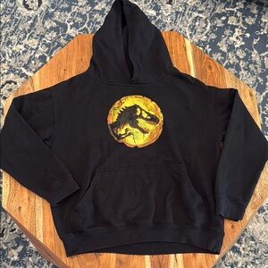 Black Universal Studios Dominion Hoodie for Jurassic World Enthusiasts